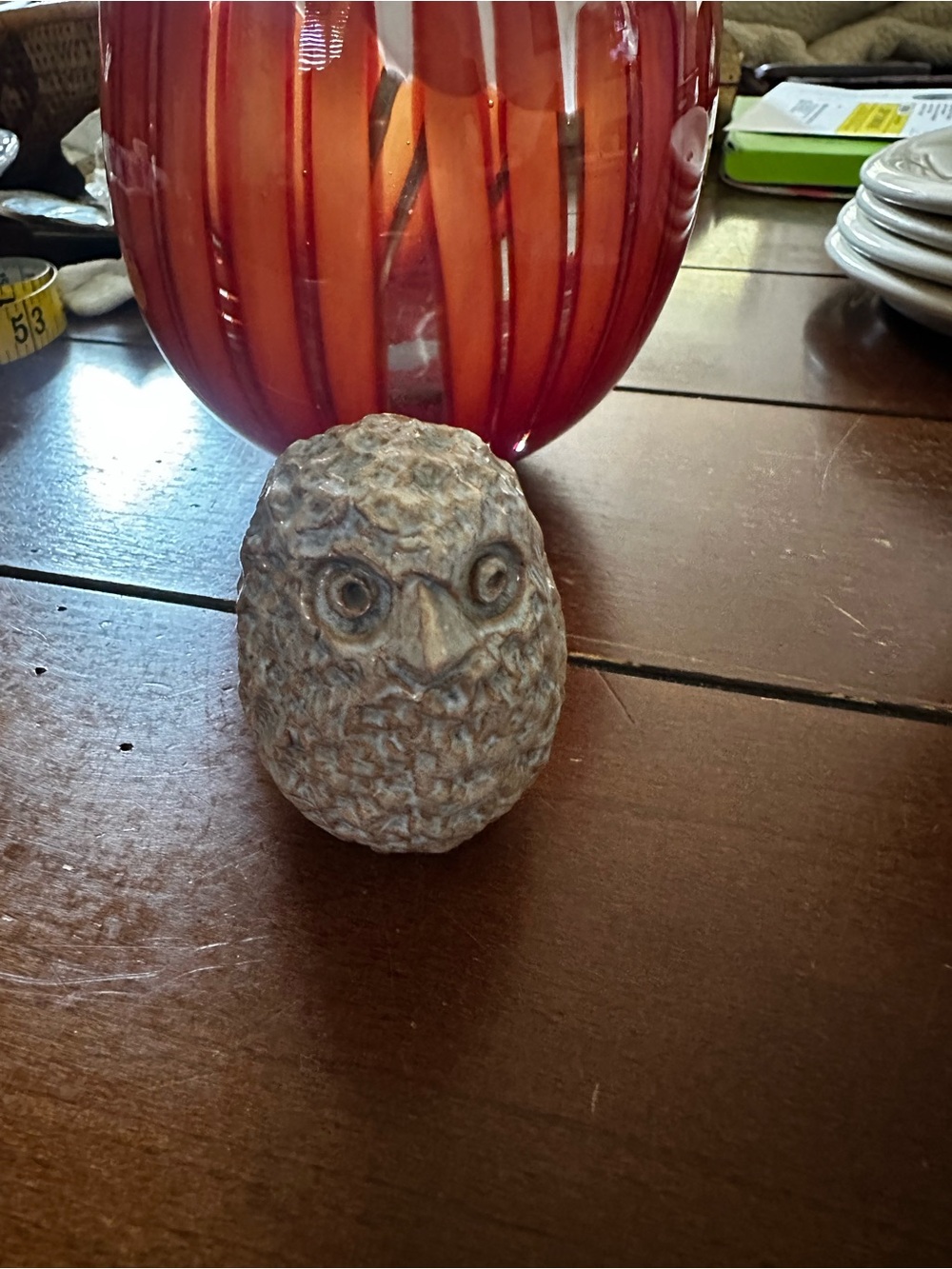 Vintage Ceramic Klase Owl Figurines Swedish Pottery Studio Hoganas